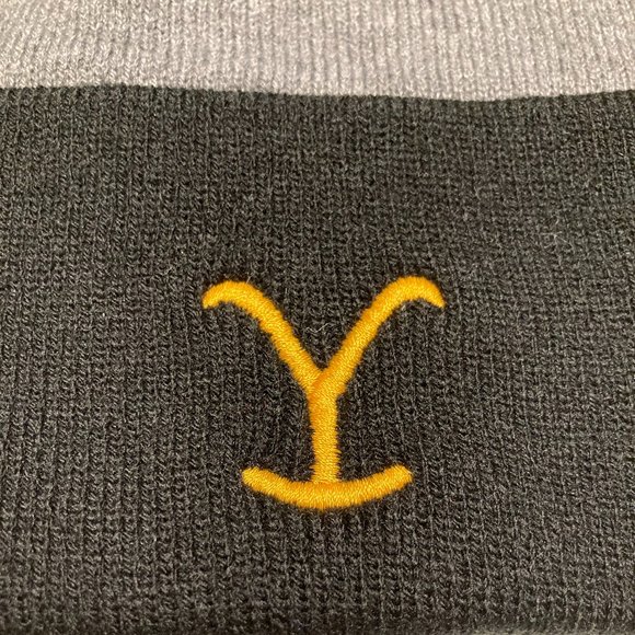 Yellowstone Y Logo Pom Pom Knit Beanie NWT - Picture 5 of 5
